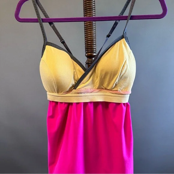 Lululemon Rehearsal Tank Top Adjustable Straps Sz 8 Pink Ballet Workout - Picture 9 of 10